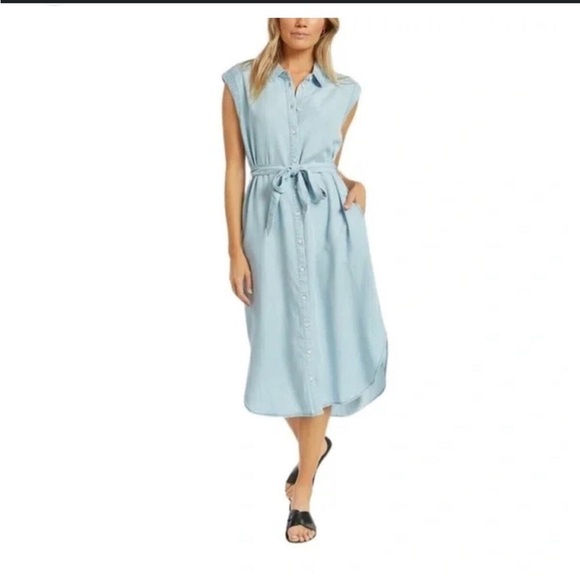 Thread & Supply High Low Midi dress with pockets - Picture 1 of 9